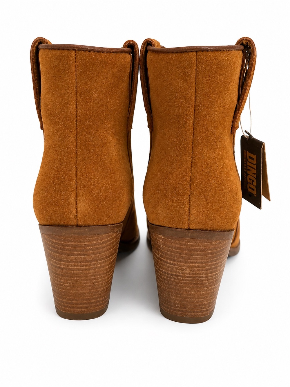 dingo Tan Suede Western Ankle Boots - Picture 14 of 16